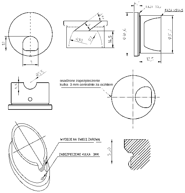 POL-KO-CI253NO Komory wstępnego spalania (36.60/31.70x4.10mm), id: 11303 - 2/2