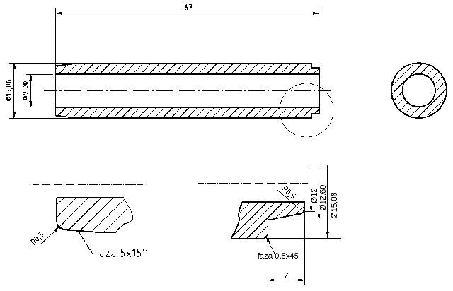 POL-PR-MER28Z Valve guides (10/15.06x67mm), id: 8038 - 2/2