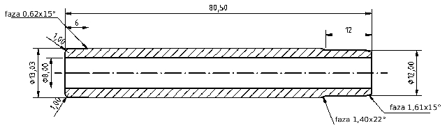 POL-PR-CP03 Valve guides (8/13.03x80.50mm), id: 9173 - 2/2
