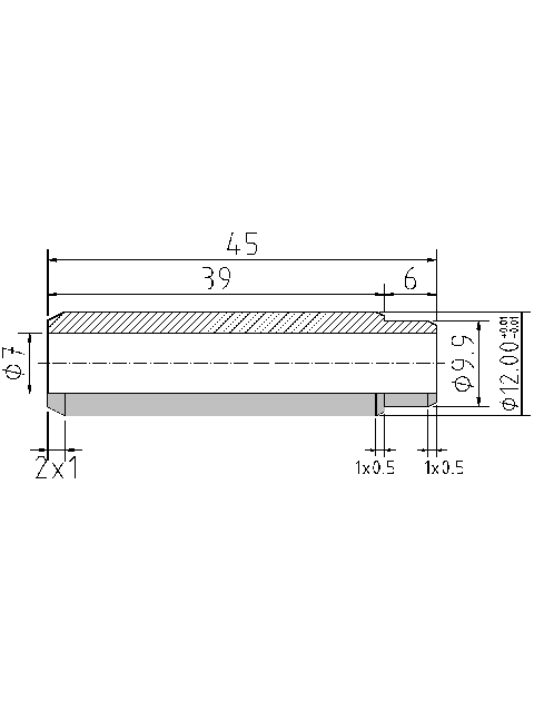 POL-PR-VV06Z Valve guides (7/12.00x45mm), id: 8075 - 2/2