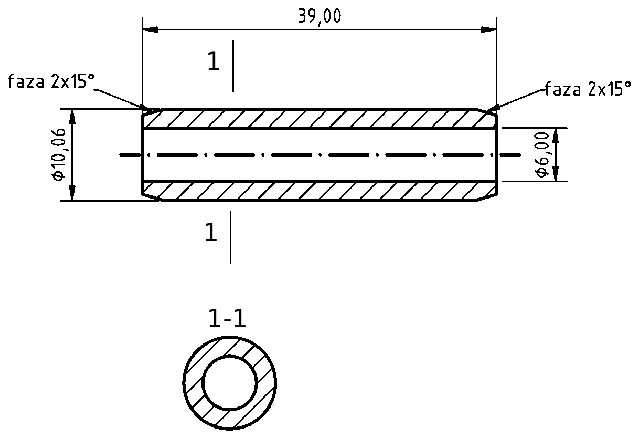 POL-PR-BM07 Valve guides (6/10.06x39mm), id: 5384 - 2/2