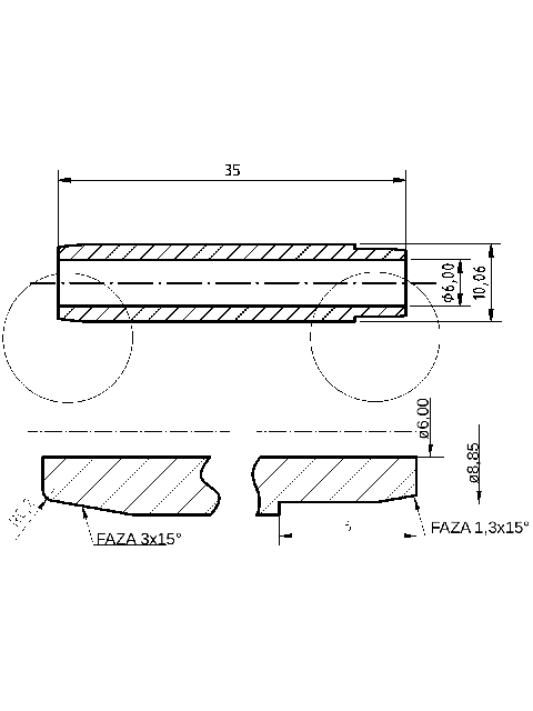 POL-PR-OP04 Valve guides (6/10.06x35mm), id: 8190 - 2/2