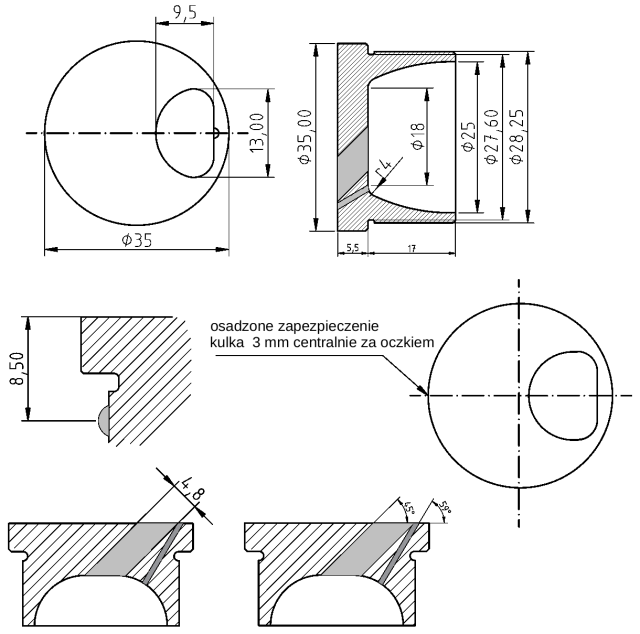 POL-KO-NI28NA Komory wstępnego spalania (35.00/28.25x5.50mm), id: 3096 - 2/2