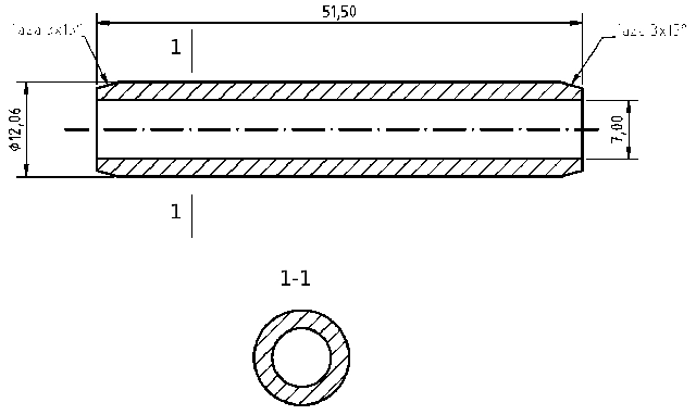 POL-PR-FO01 Valve guides (7/12.06x51.50mm), id: 8360 - 2/2