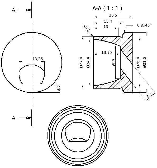 POL-KO-TO18NA Pre-combustion chambers (32.50/27.40x6.00mm), id: 3124 - 2/2