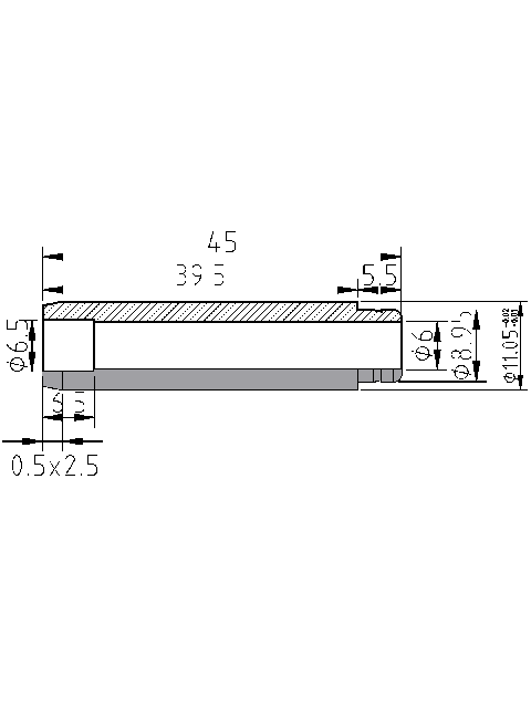 POL-PR-CR02Z Valve guides (6/11.05x45mm), id: 1004 - 2/2