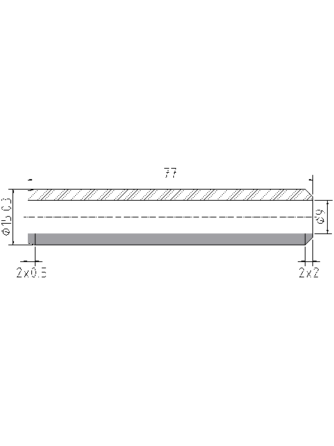 POL-PR-DF03 Valve guides (9/15.03x77mm), id: 923 - 2/2