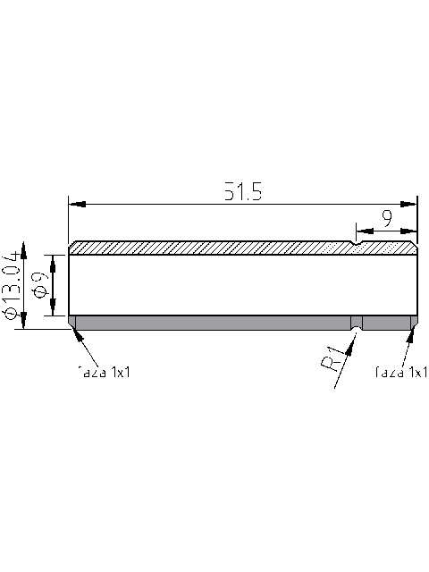 POL-PR-PR04 Prowadnice zaworowe (9/13.04x51.5mm), id: 3384 - 1/1