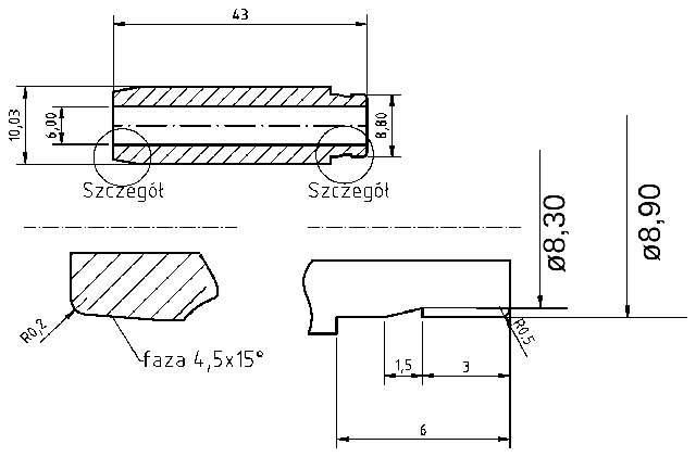 POL-PR-FIA06 Prowadnice zaworowe (6/10.03x43mm), id: 10355 - 2/2