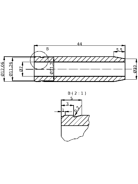 POL-PR-KI07 Valve guides (7/12.06x44mm), id: 8074 - 2/2