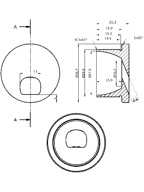 POL-KO-RE22NO Pre-combustion chambers (36.70/29.60x4.40mm), id: 3121 - 2/2