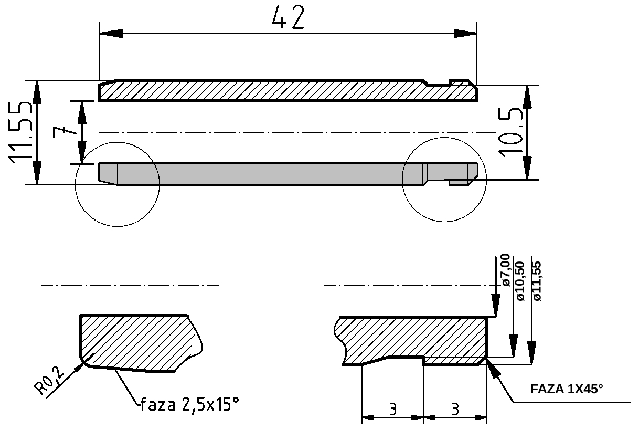 POL-PR-OP01 Valve guides (7/11.55x42mm), id: 8046 - 2/2