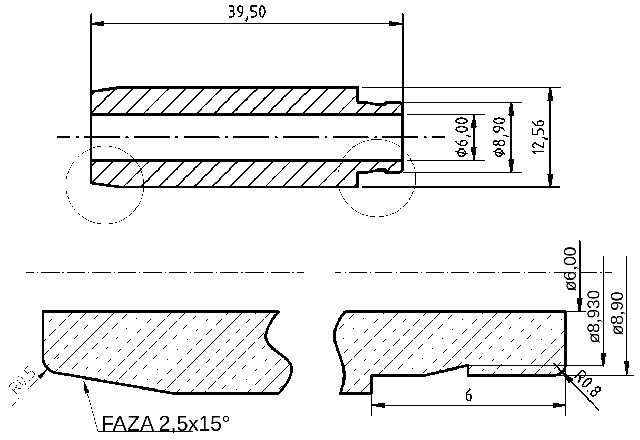 POL-PR-BM10 Prowadnice zaworowe (6/12.56x39.50mm), id: 8921 - 2/2