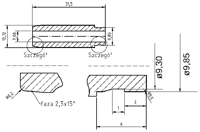 POL-PR-VW16M Valve guides (7/12.12x31.5mm), id: 1130 - 2/2