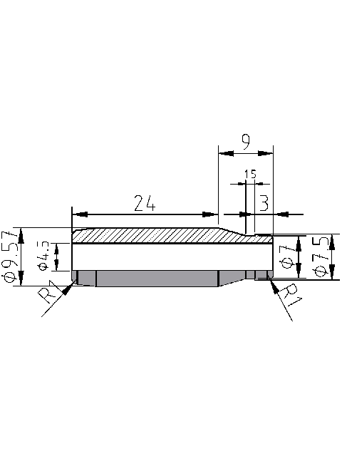 POL-PR-KW02Z Valve guides (4.5/9.57x33mm), id: 12588 - 2/2