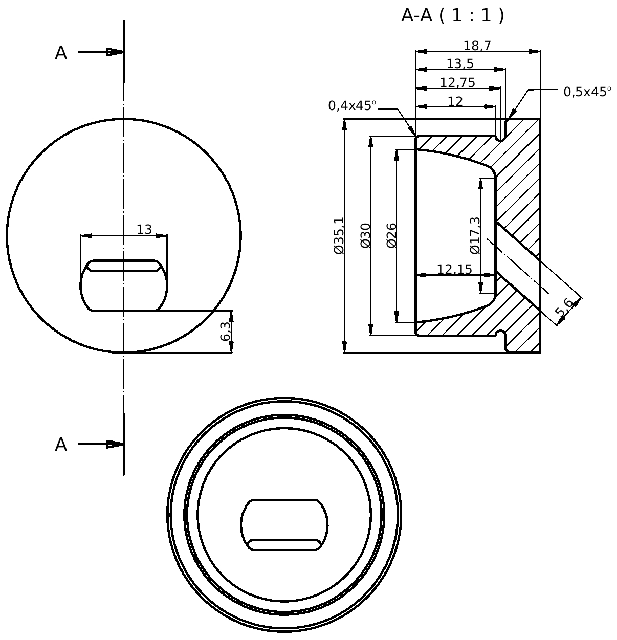 POL-KO-MA20NO Pre-combustion chambers (35.10/30.00x5.20mm), id: 1197 - 2/2
