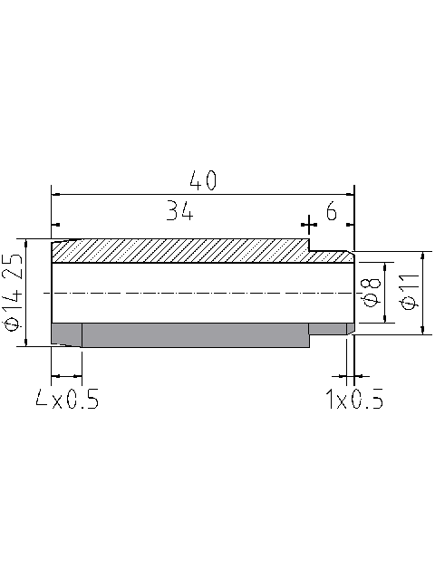 POL-PR-FIA01Z Valve guides (8/14.25x40mm), id: 11186 - 2/2