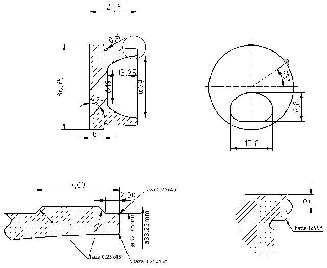 POL-KO-TO24NO Pre-combustion chambers (36.75/33.25x6.10mm), id: 3128 - 2/2