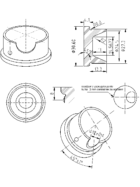 POL-KO-BM25NO Pre-combustion chambers (30.60/27.30x4.10mm), id: 3033 - 2/2