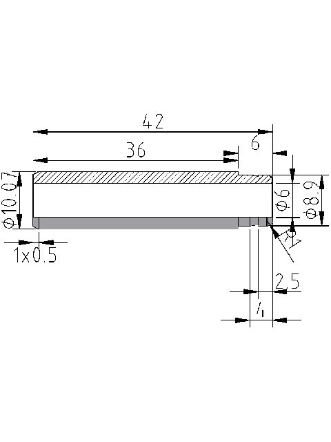 POL-PR-VW08M Valve guides (6/10.07x42mm), id: 1144 - 2/2
