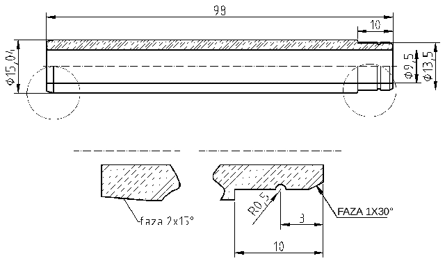 POL-PR-MER33Z Valve guides (9.5/15.04x98mm), id: 11353 - 2/2