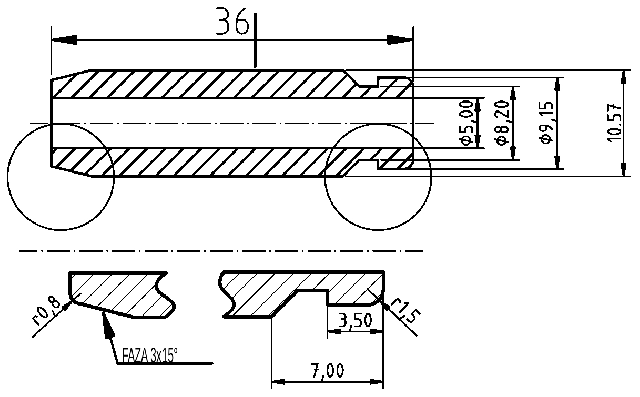 POL-PR-SU05 Valve guides (5/10.57x36.00mm), id: 10891 - 2/2