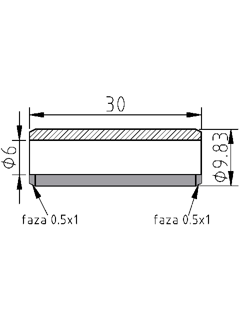 POL-PR-RV Prowadnice zaworowe (6/9.83x30mm), id: 1048 - 2/2
