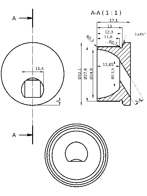 POL-KO-VW24NO Pre-combustion chambers (32.10/27.90x4.10mm), id: 3031 - 2/2