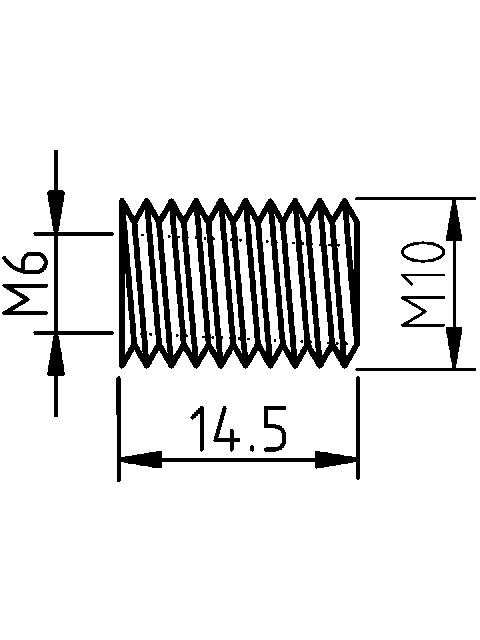 POL-TG-VW02 Threaded sleeves (10.00/6.00x14.50mm), id: 15908 - 2/2