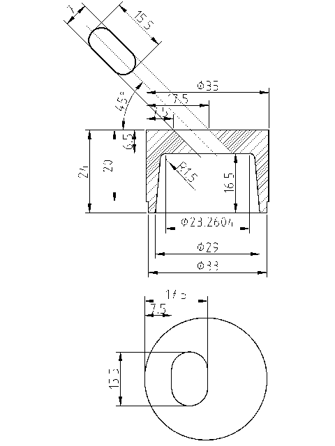 POL-KO-MI30NA Pre-combustion chambers (35/33x23mm), id: 13173 - 2/2