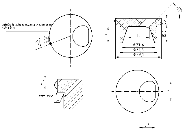 POL-KO-KI27NO Pre-combustion chambers (39.10/31.60x5.40mm), id: 3064 - 2/2