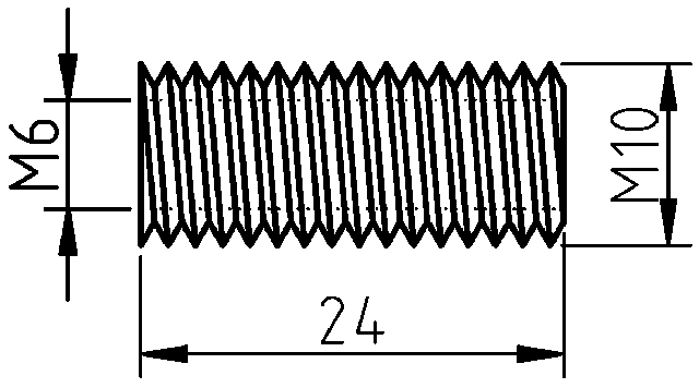 POL-TG-VW01 Threaded sleeves (10.00/6.00x24.00mm), id: 10950 - 2/2