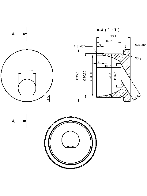 POL-KO-FI25NO Pre-combustion chambers (35.60/30.25x4.60mm), id: 3055 - 2/2