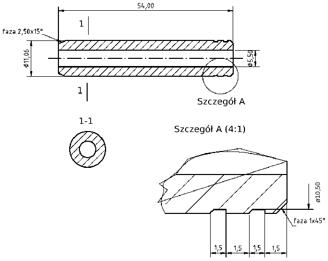 POL-PR-HO01 Prowadnice zaworowe (5.5/11.06x54mm), id: 8830 - 2/2