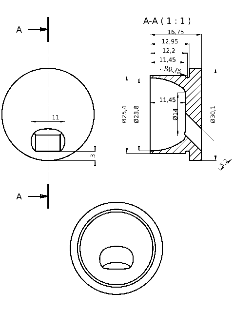 POL-KO-VW13NO Pre-combustion chambers (30.10/25.40x3.80mm), id: 3130 - 2/2