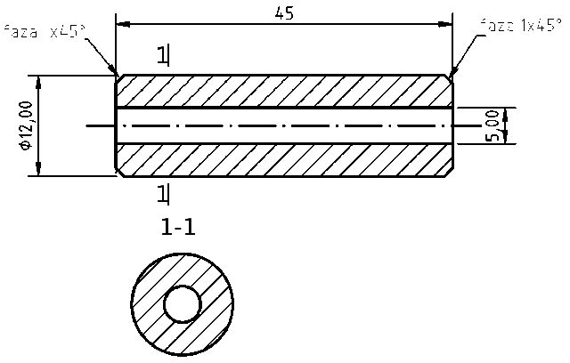 POL-PR-TU08Z Valve guides (5/12x45mm), id: 9500 - 2/2