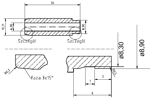 POL-PR-VW06M Prowadnice zaworowe (6/10.11x36mm), id: 7685 - 2/2