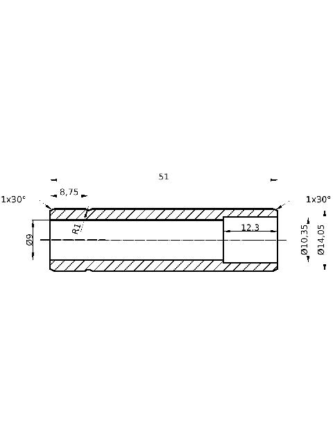 POL-PR-PR02 Valve guides (9/14.05x51mm), id: 7963 - 2/2