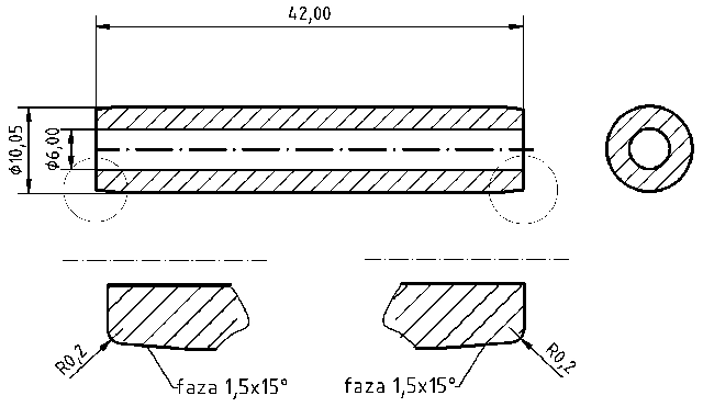 POL-PR-BM05 Valve guides (6/10.05x42mm), id: 9389 - 2/2