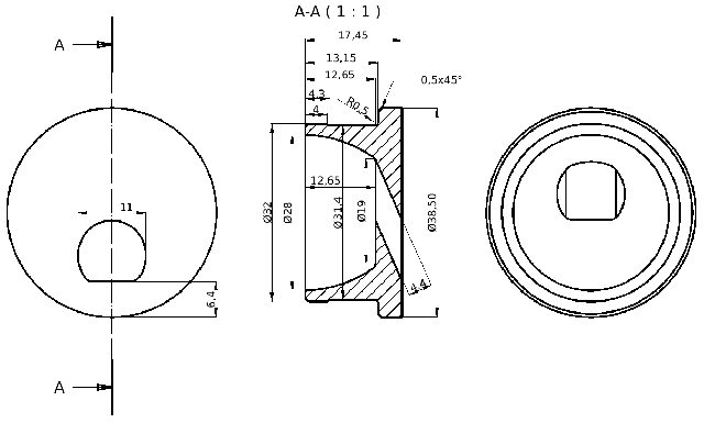 POL-KO-RE191NA Pre-combustion chambers (38.50/32.00x5.00mm), id: 3115 - 2/2