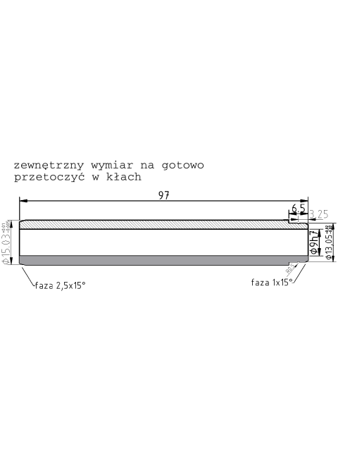 POL-PR-IV01 Valve guides (9/15.03x97mm), id: 9547 - 2/2