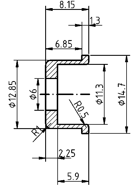 POL-PT-UN13 Podkładki termiczne (14.70/6.00x8.15mm), id: 11155 - 2/2