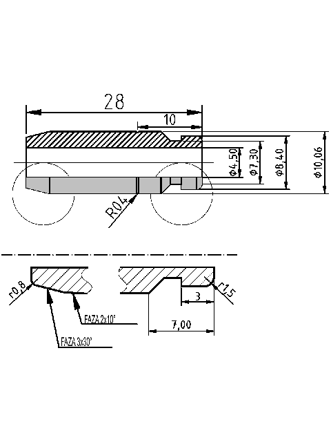 POL-PR-YM01Z Valve guides (4.5/10.05x28mm), id: 9683 - 2/2