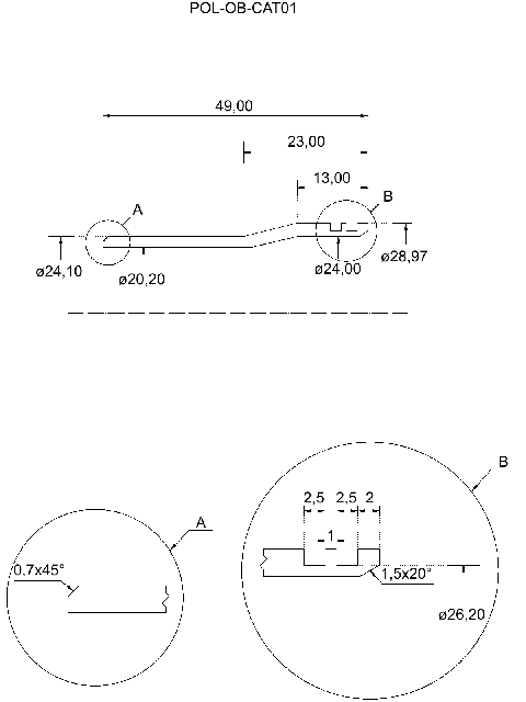 POL-OB-CAT01 Obsady wtryskiwaczy (28.90/20.00x49.00mm), id: 22226 - 2/2