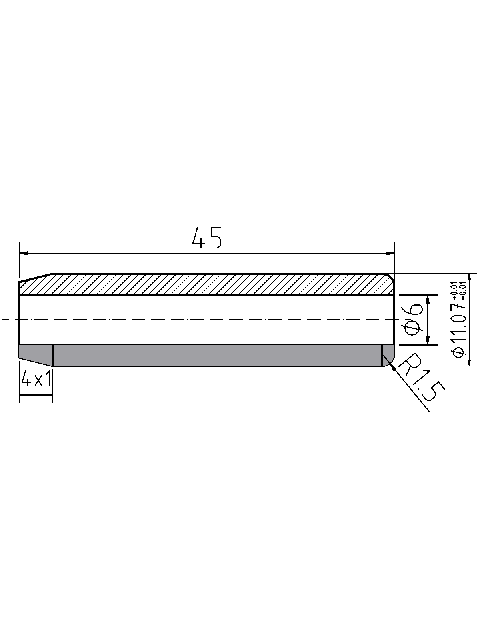 POL-PR-RN15 Valve guides (6/11.07x45mm), id: 1098 - 2/2