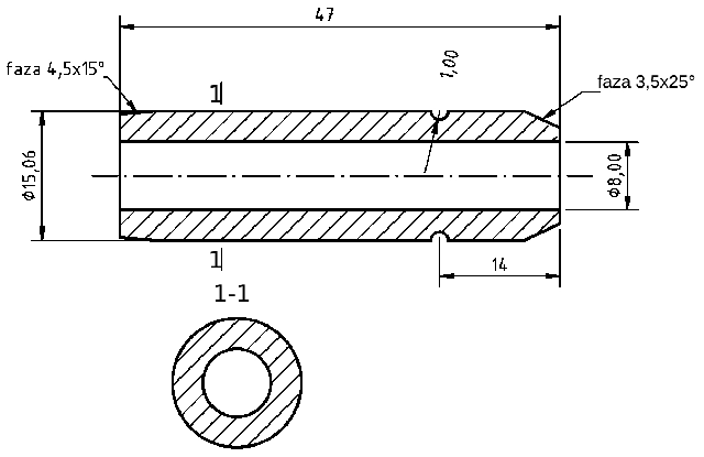 POL-PR-FI12 Valve guides (8/15.06x47mm), id: 8052 - 2/2