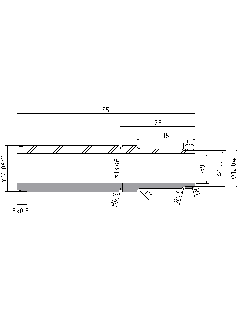 POL-PR-MER35M Valve guides (9/14.06x55mm), id: 8037 - 2/2