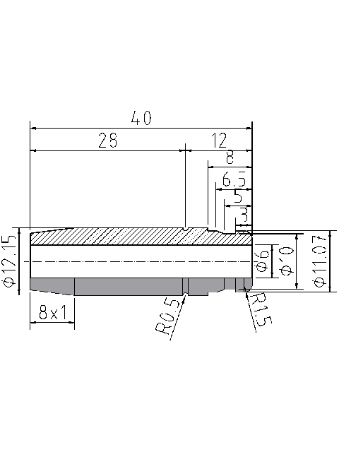 POL-PR-KM06M Valve guides (6/12.15x40.0mm), id: 11529 - 2/2