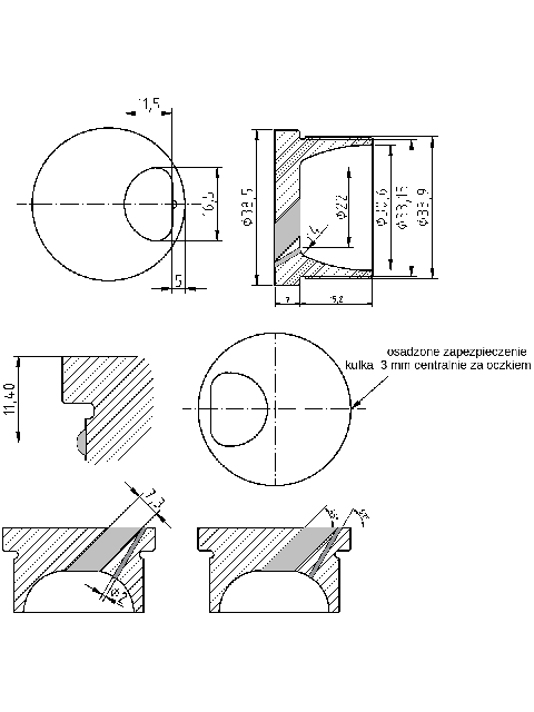 POL-KO-NV23NA Pre-combustion chambers (34.50/29.25x5.50mm), id: 3094 - 2/2