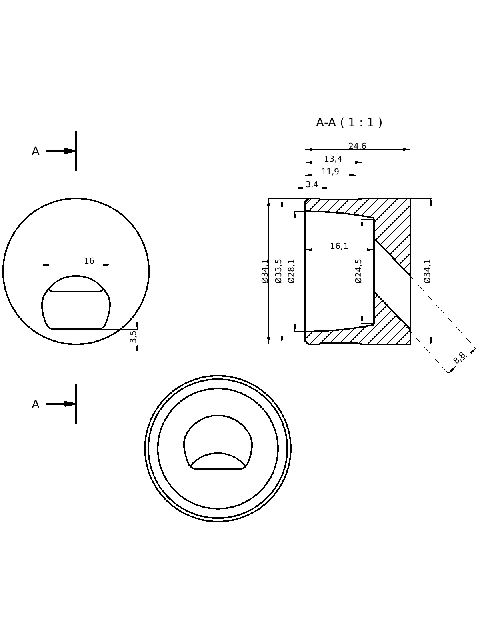 POL-KO-MI259NO Pre-combustion chambers (34.10/24.60x19.50mm), id: 3083 - 2/2